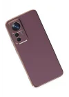 Mey İthalat®   Mi 12T Pro Kılıf Volet Silikon - Mor