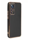 Mey İthalat®   Mi 12T Pro Kılıf Volet Silikon - Siyah