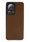 Mey İthalat®   Mi 13 Lite Kılıf Loop Deri Silikon - Kahverengi