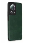 Mey İthalat®   Mi 13 Lite Kılıf Loop Deri Silikon - Yeşil