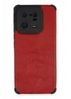 Mey İthalat®   Mi 13 Pro Kılıf Loop Deri Silikon - Kırmızı