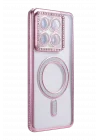 Mey İthalat®  Xiaomi Mi 14T Pro Joke Simli Magneticsafe Kılıf - Pembe