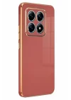 Mey İthalat®  Xiaomi Mi 14T Pro Volet Silikon - Kırmızı