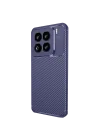 Mey İthalat®   Mi 15 Pro Kılıf Auto Focus Karbon Kapak - Lacivert