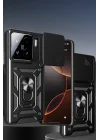 Mey İthalat®  Xiaomi Mi 15 Pro Kılıf Pars Lens Yüzüklü Silikon - Siyah
