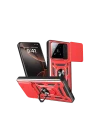 Mey İthalat®  Xiaomi Mi 15T Pars Lens Yüzüklü Silikon - Kırmızı