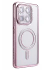 Mey İthalat®   Mi 15T Pro Joke Simli Magneticsafe Kılıf - Pembe