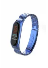 Mey İthalat®  Xiaomi Mi Band 4 Metal Baklalı Kordon - Mavi
