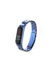 Mey İthalat®  Xiaomi Mi Band 4 Metal Baklalı Kordon - Mavi