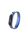 Mey İthalat®  Xiaomi Mi Band 4 Metal Baklalı Kordon - Mavi