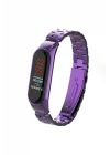 Mey İthalat®  Xiaomi Mi Band 4 Metal Baklalı Kordon - Mor