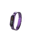 Mey İthalat®  Xiaomi Mi Band 4 Metal Baklalı Kordon - Mor