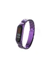 Mey İthalat®  Xiaomi Mi Band 4 Metal Baklalı Kordon - Mor