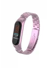 Mey İthalat®  Xiaomi Mi Band 4 Metal Baklalı Kordon - Rose