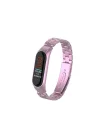 Mey İthalat®  Xiaomi Mi Band 4 Metal Baklalı Kordon - Rose