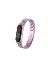 Mey İthalat®  Xiaomi Mi Band 4 Metal Baklalı Kordon - Rose