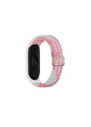 Mey İthalat®  Xiaomi Mi Band 4 Star Kordon - Pembe-Beyaz