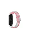 Mey İthalat®  Xiaomi Mi Band 4 Star Kordon - Pembe-Beyaz