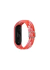 Mey İthalat®  Xiaomi Mi Band 4 Star Kordon - Pembe-Kırmızı