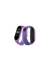 Mey İthalat®  Xiaomi Mi Band 7 Spor Delikli Kordon - Mor-Mavi