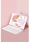 Mey İthalat®  Xiaomi Pad 6 Kılıf KC01 Smart Klavyeli Tablet Kılıfı - Pembe