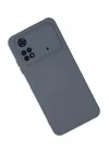 Mey İthalat®   Poco M4 Pro 4G Kılıf Nano içi Kadife Silikon - Gri