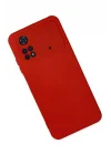 Mey İthalat®   Poco M4 Pro 4G Kılıf Nano içi Kadife Silikon - Kırmızı