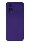 Mey İthalat®   Poco M4 Pro 4G Kılıf Nano içi Kadife Silikon - Mor