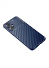 Mey İthalat®  Xiaomi Poco M5 Kılıf Auto Focus Karbon Kapak - Lacivert