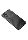Mey İthalat®  Xiaomi Poco M5 Kılıf Auto Focus Karbon Kapak - Siyah
