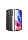Mey İthalat®  Xiaomi Poco M5 Kılıf Auto Focus Karbon Kapak - Siyah