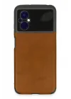 Mey İthalat®  Xiaomi Poco M5 Kılıf Loop Deri Silikon - Kahverengi