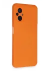 Mey İthalat®  Xiaomi Poco M5 Kılıf Nano içi Kadife Silikon - Turuncu