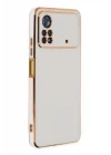 Mey İthalat®   Poco X4 Pro 5G Kılıf Volet Silikon - Beyaz