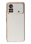Mey İthalat®   Poco X4 Pro 5G Kılıf Volet Silikon - Beyaz