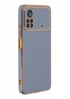 Mey İthalat®   Poco X4 Pro 5G Kılıf Volet Silikon - Mavi