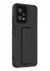 Mey İthalat®   Poco X5 5G Kılıf Mega Standlı Silikon - Siyah