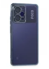 Mey İthalat®  Xiaomi Poco X5 Pro 5G Kılıf  Lensli Silikon - Açık Mavi