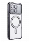 Mey İthalat®  Xiaomi Poco X6 Pro Joke Simli Magneticsafe Kılıf - Siyah
