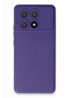 Mey İthalat®  Xiaomi Poco X6 Pro Kılıf Nano içi Kadife Silikon - Mor