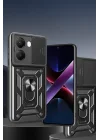 Mey İthalat®   Poco X7 Pro Kılıf Pars Lens Yüzüklü Silikon - Kırmızı