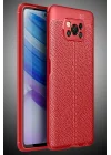 Mey İthalat®  Xiaomi Pocophone X3 Kılıf Auto Focus Kapak - Kırmızı