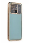Mey İthalat®  Xiaomi Redmi 10C Kılıf  Lensli Silikon - Gold