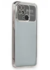 Mey İthalat®   Redmi 10C Kılıf  Lensli Silikon - Gümüş