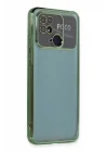 Mey İthalat®   Redmi 10C Kılıf  Lensli Silikon - Yeşil