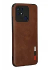 Mey İthalat®  Xiaomi Redmi 10C Kılıf Loop Deri Silikon - Kahverengi