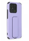 Mey İthalat®   Redmi 10C Kılıf Mega Standlı Silikon - Lila
