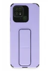 Mey İthalat®   Redmi 10C Kılıf Mega Standlı Silikon - Lila