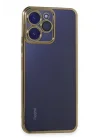 Mey İthalat®   Redmi 12 Kılıf  Lensli Silikon - Gold