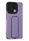 Mey İthalat®   Redmi 12C Kılıf Mega Standlı Silikon - Lila